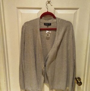 Jones New York Women's Cardigan, Silver, Size L